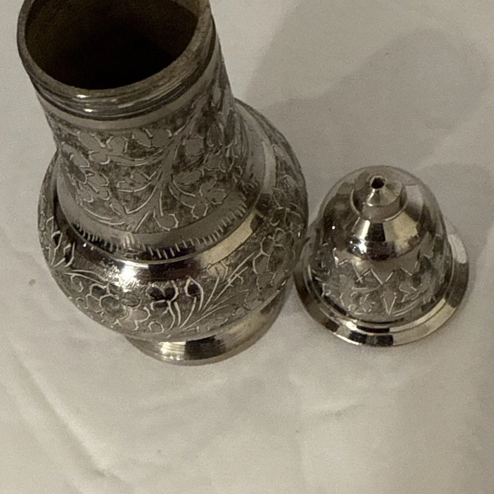 Vintage Etched Silver Plated 4